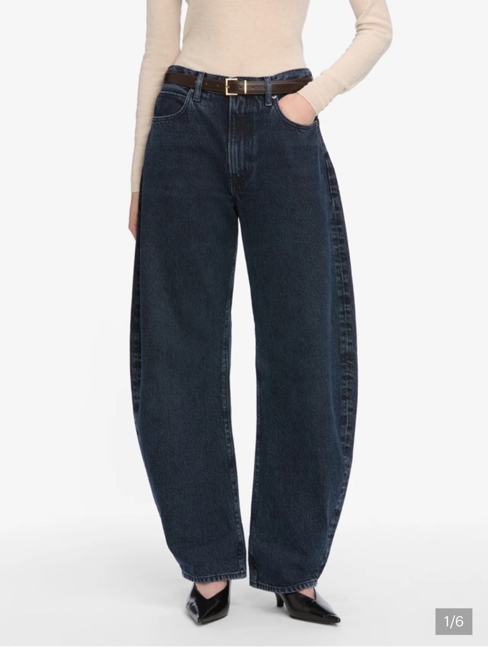 Frame The Bubble Barrel Leg Jeans Size 26 NWT